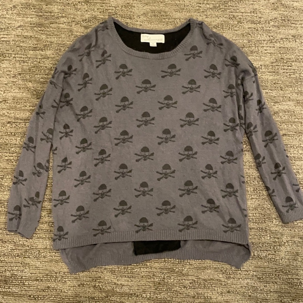 Vintage Havana Grey Skull Sweater